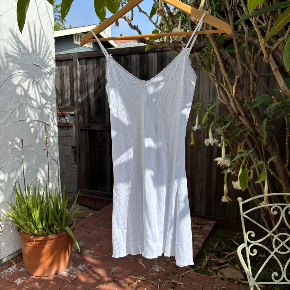 Cou Cou intimates cami slip dress in white